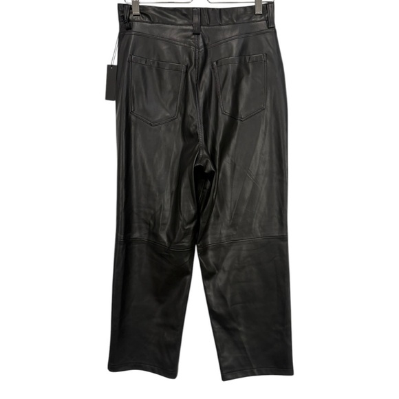 Blank NYC The Baxter High Waist Faux Leather Wide Straight Leg Pants Size 30 - Picture 3 of 9